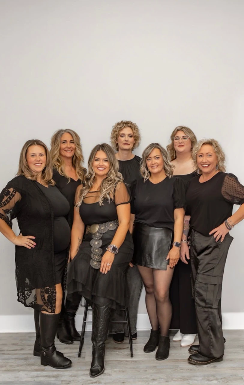 The JAM Beauty Bar team standing together in the salon